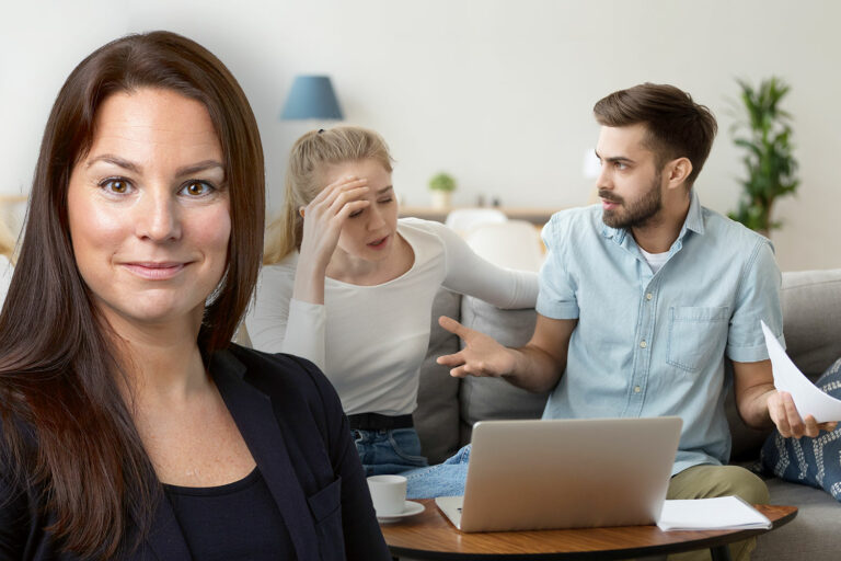 Paret hävdar att de inte är skyldiga att betala förrän allt arbete är utfört. Entreprenadjurist Betti-Ann Pettersson reder ut. Foto: Getty/Montage
