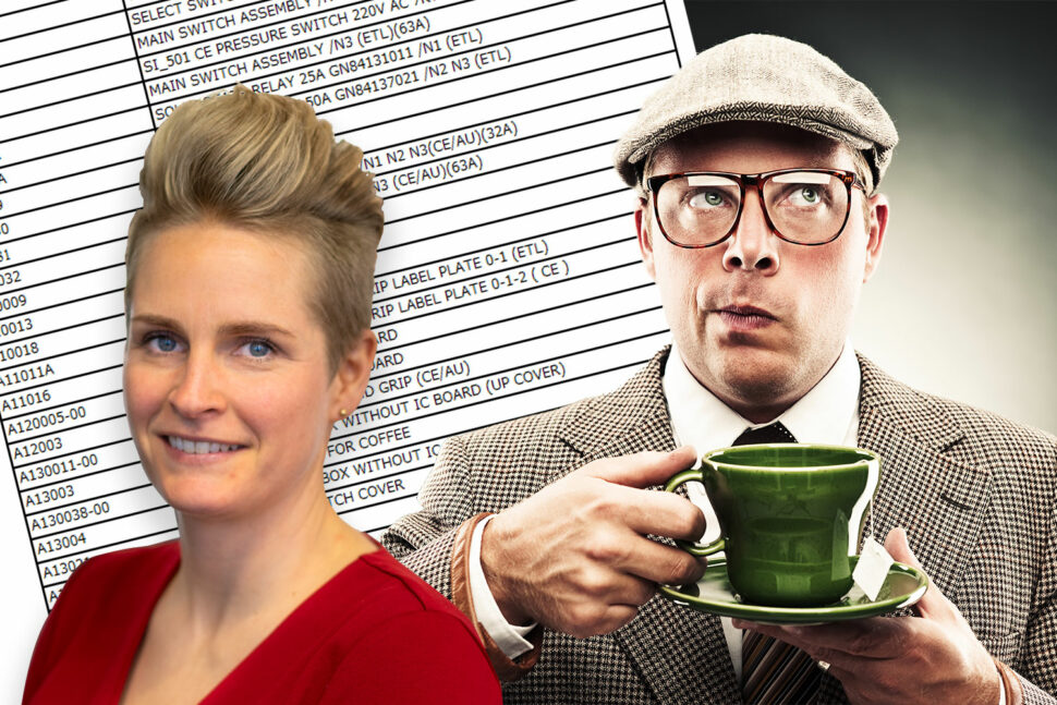 Cecilia Axelsson svarar på frågan om det är okej att gruppförteckningen är på engelska