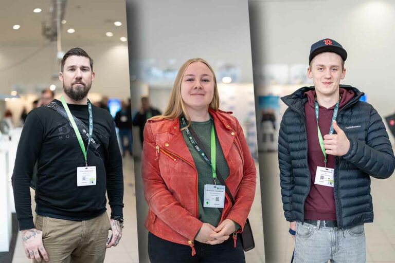 Tre besökare på Elmässan i Kista 2025