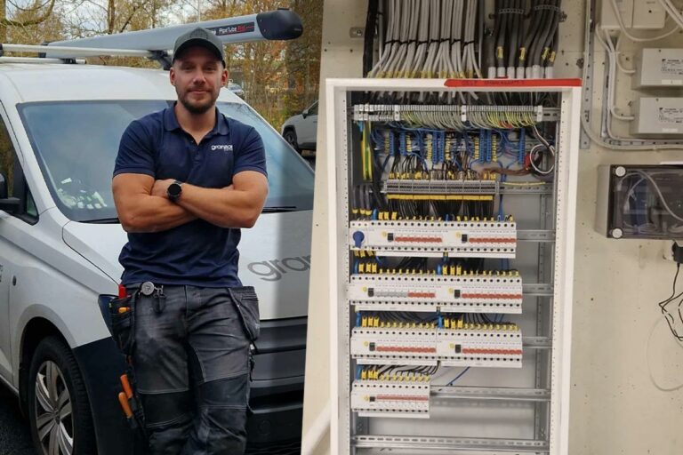 Johannes Nilsson Perman, elektriker på Granitor Electro.