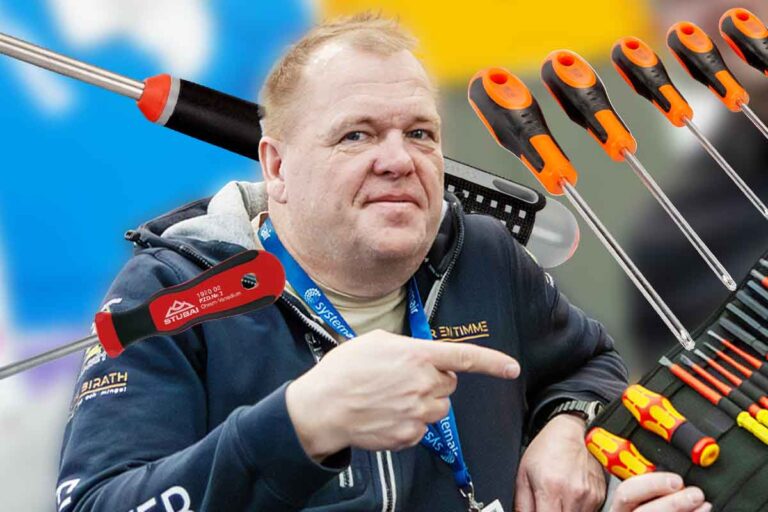 Mattz Birath vet vad han kräver av en skruvmejsel. Foto: Kim Crona och montage