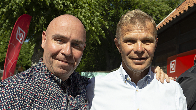 Jonas Wallin, Elektrikerförbundet och Ola Månsson, Installatörsföretagen. Foto: Eva-Maria Fasth