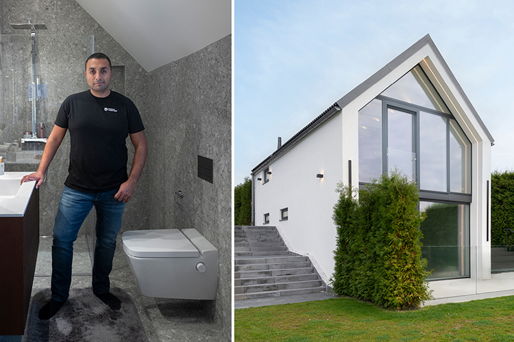 Sajad Mirkhalafi, besiktningsman och ägare av Badrumsbesiktningar, valde TECE till sitt nybyggda suterränghus på Ekerö.