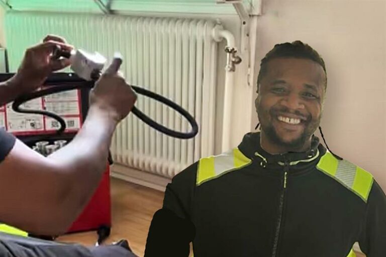 Rörmokaren Amadou Omar tipsar om hur man fryser rör vid radiatorjobb.