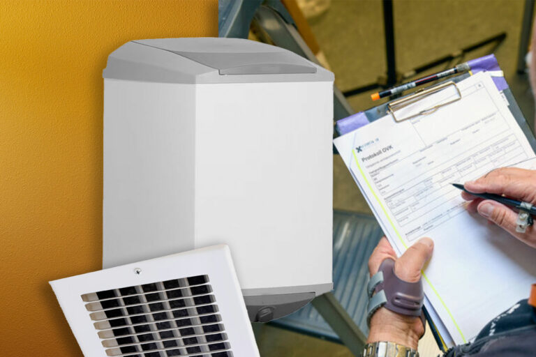 Varmvattenberedaren slog ut ventilationen