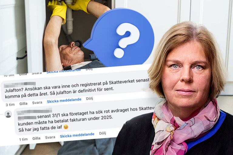 När VVS-Forum skrev om en rörmokare som tänkte jobba på julafton för att maxa tiden med det förhöjda rotavdraget uppstod frågor. Vilka datum gäller egentligen? Skattejuristen Pia Blank Törnroos på Skatteverket reder ut.