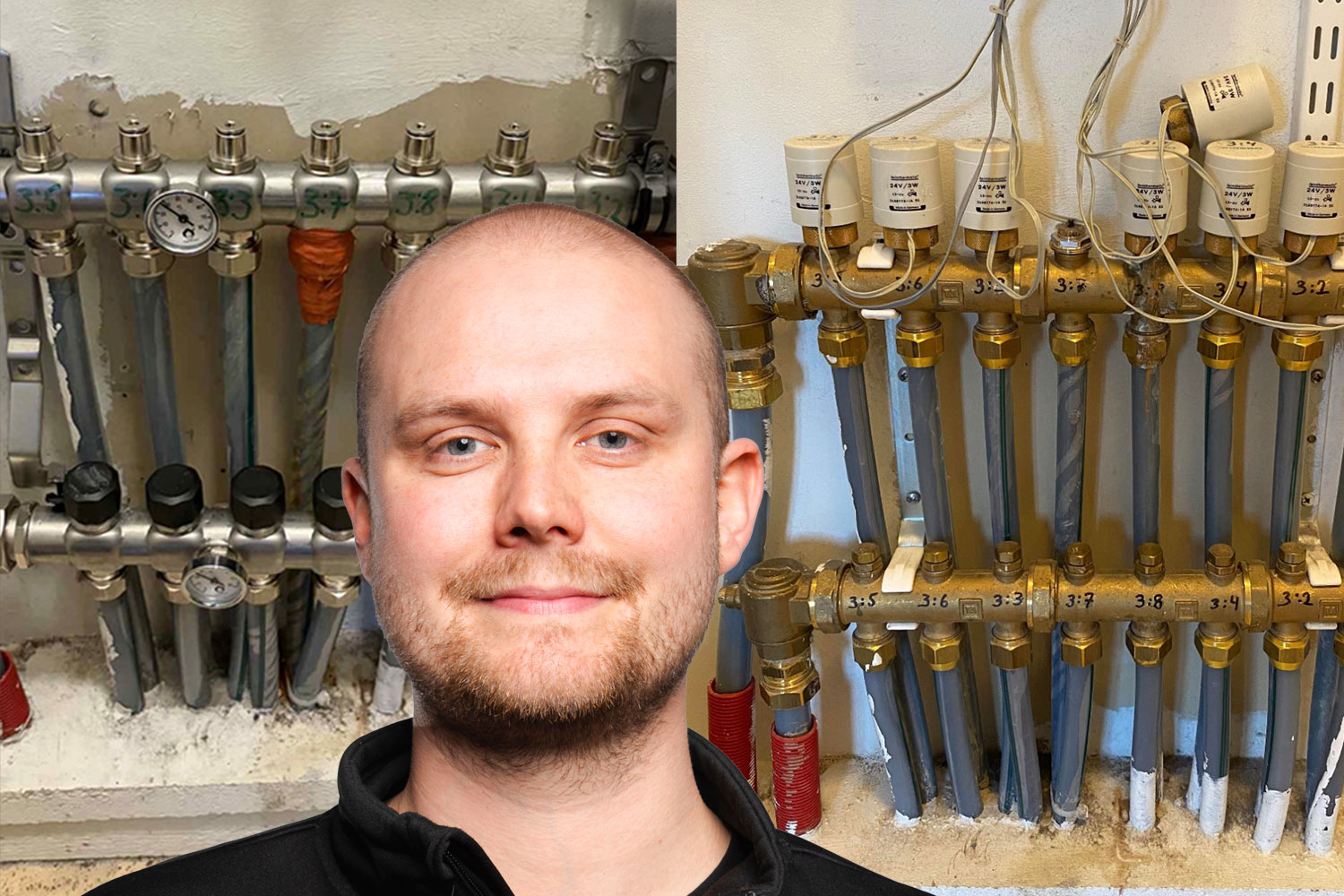 De gamla golvvärmerören hade vittrat sönder och att det läckte från det yttersta lagret på golvvärmeslangen.