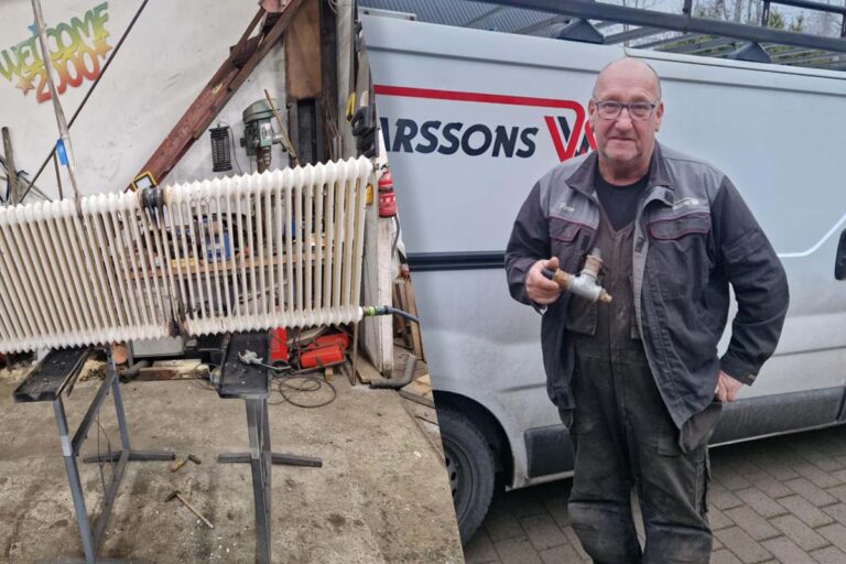 När vi pratar med Peter Oskarsson har han dagen före svetsat en sektionsradiator. Han tog bort den längd som var trasig och svetsade ihop den igen.