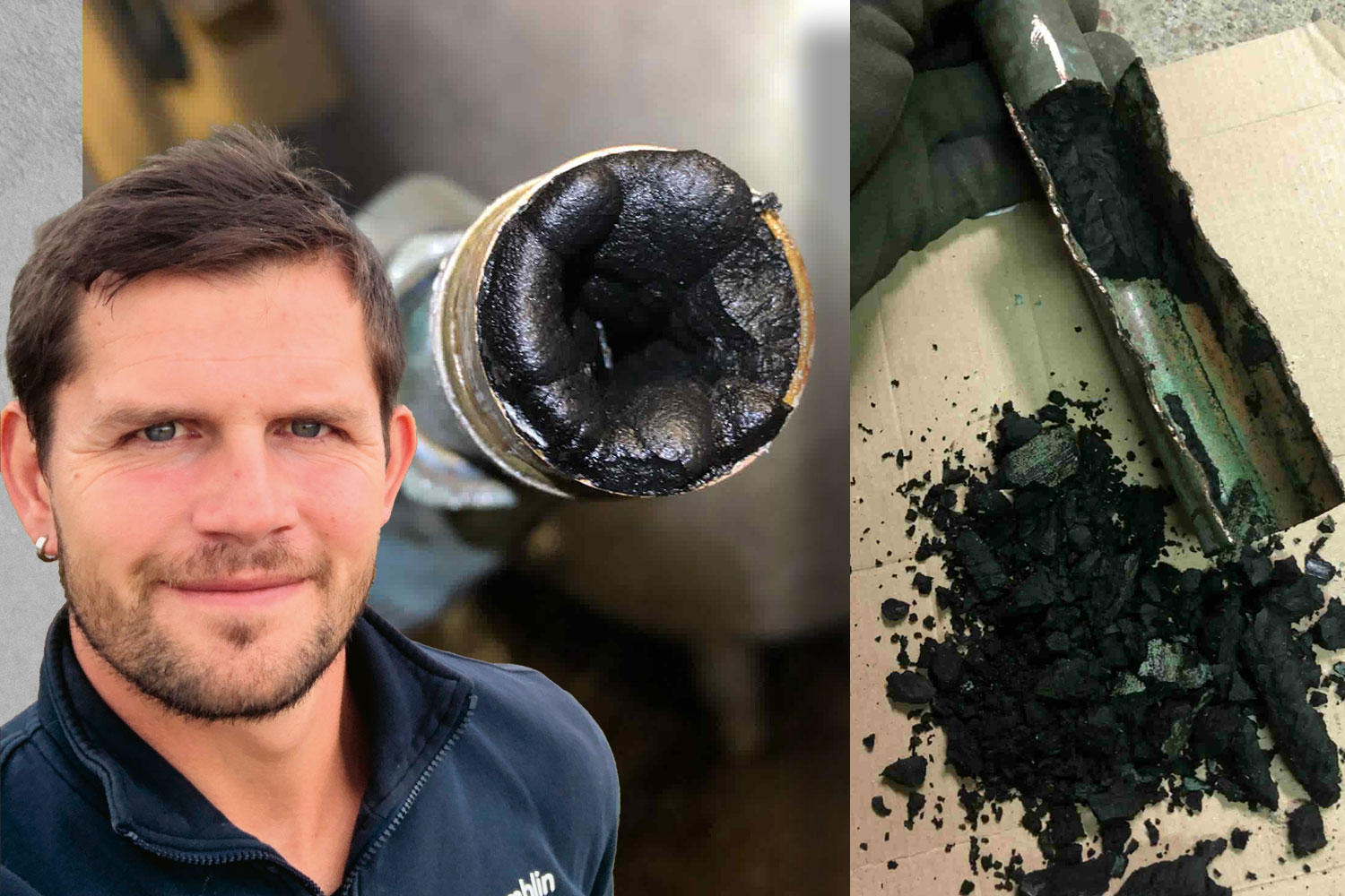 Dricksvattenledningen var helt igenproppad. Rörmokaren Gustav Theander Gransten har aldrig sett något liknande.