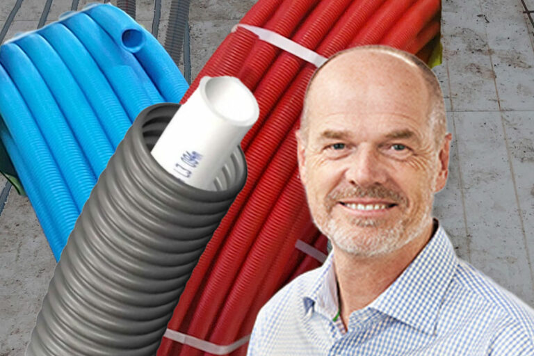 LK Systems ersatte färgade rör med grå universalrör.