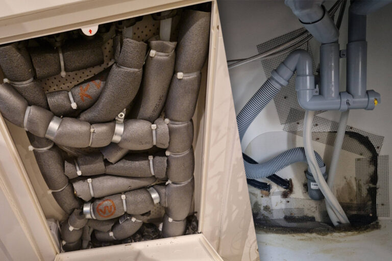 Fördelarskåp utan fördelare, omärkta ledningar, bakfall, rörmokaren Hamlet Ghazaryan har aldrig tidigare under sitt yrkesliv sett ett sådant kaos.