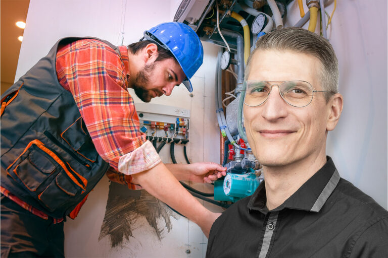 VVS-montör jobbar med cirkulationspump. Björn Wettervik VVS-teknikexpert om riskerna med el.