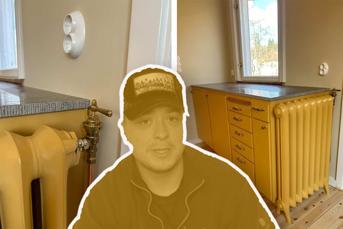 Fredrik Roos fick tyckte det var roligt att kunden vågade tänka utanför boxen med både färg och placering.