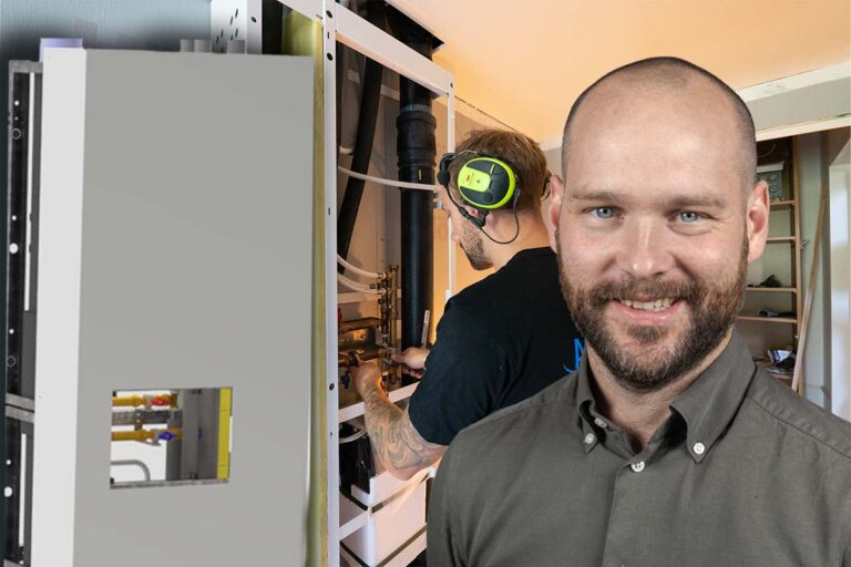 Våtrumskasset för badrum vid stambyte, Ted Collén på Beulco Armatur.