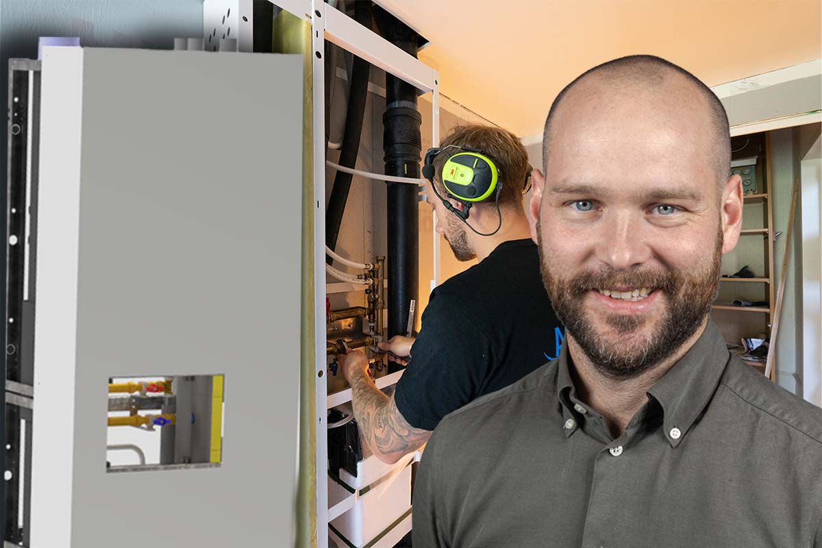 Våtrumskasset för badrum vid stambyte, Ted Collén på Beulco Armatur.