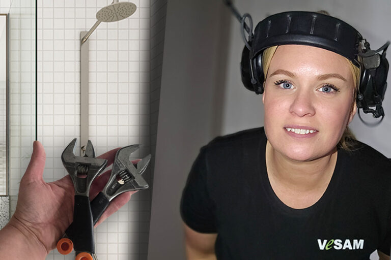 Sara Boivie, VVS-montör på Vesam, berättar om kopplingsmissen.