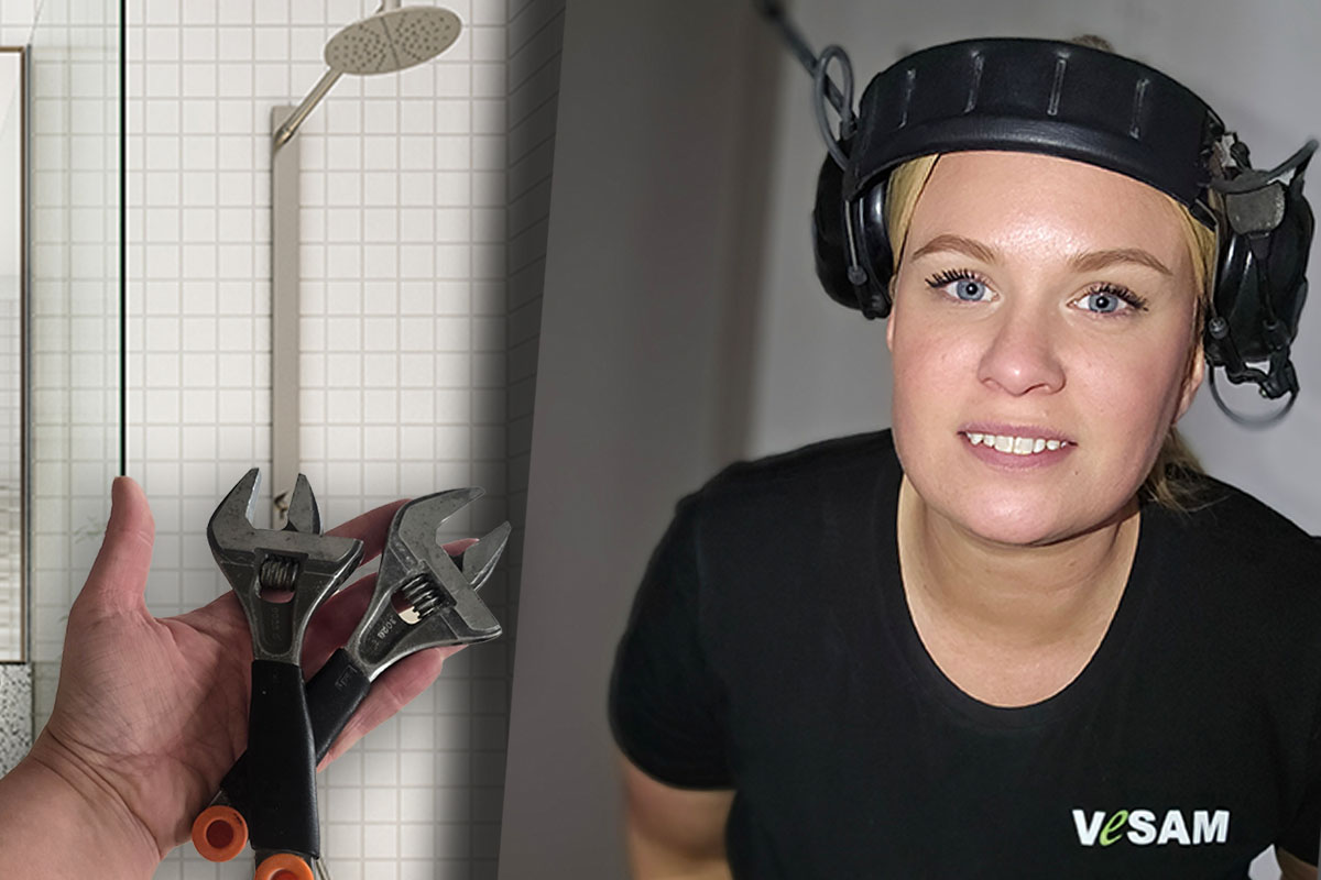 Sara Boivie, VVS-montör på Vesam, berättar om kopplingsmissen.