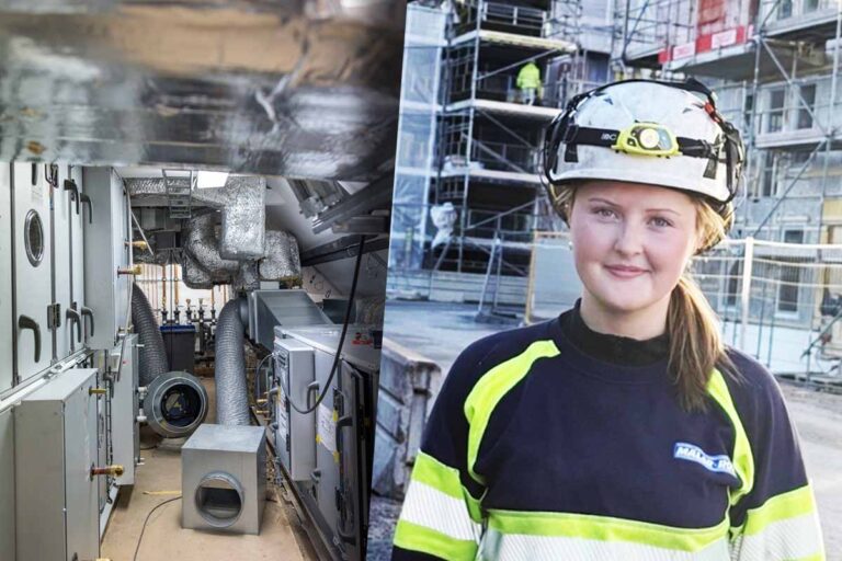 Hanna Borg-Lundkvist är VVS-montör och jobbar på bygge.