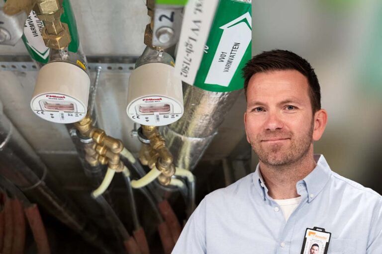 Ska det bara vara öppet här hela vägen ner från femte våningen? Mathias Eriksson svarar på frågan.